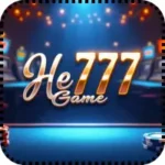 "He777 Game logo showcasing the mobile app interface with exciting casino game options."